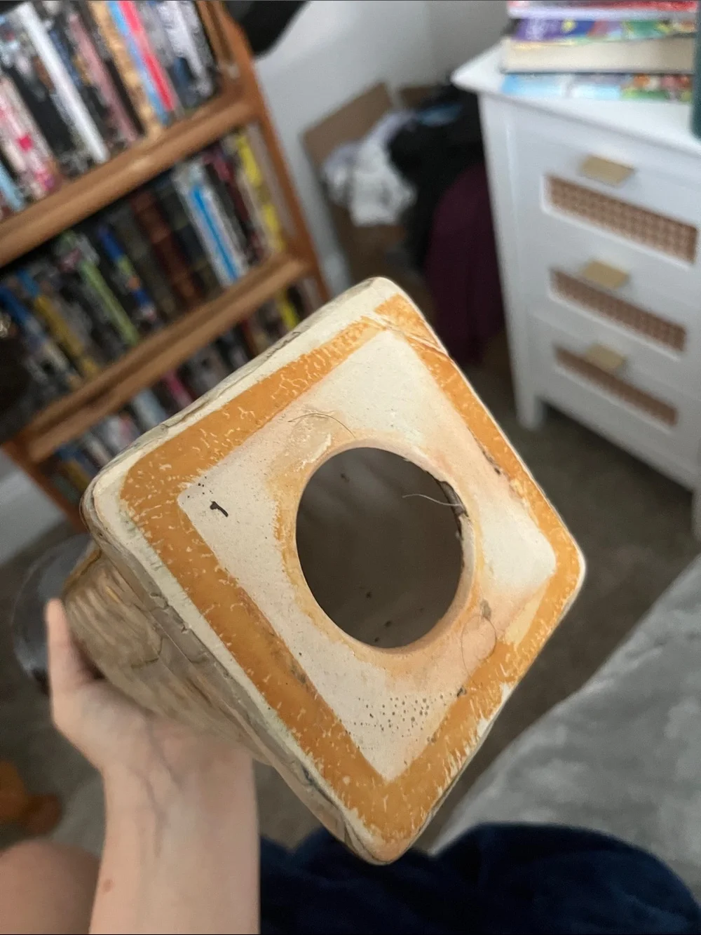 Vintage candle holder ceramic